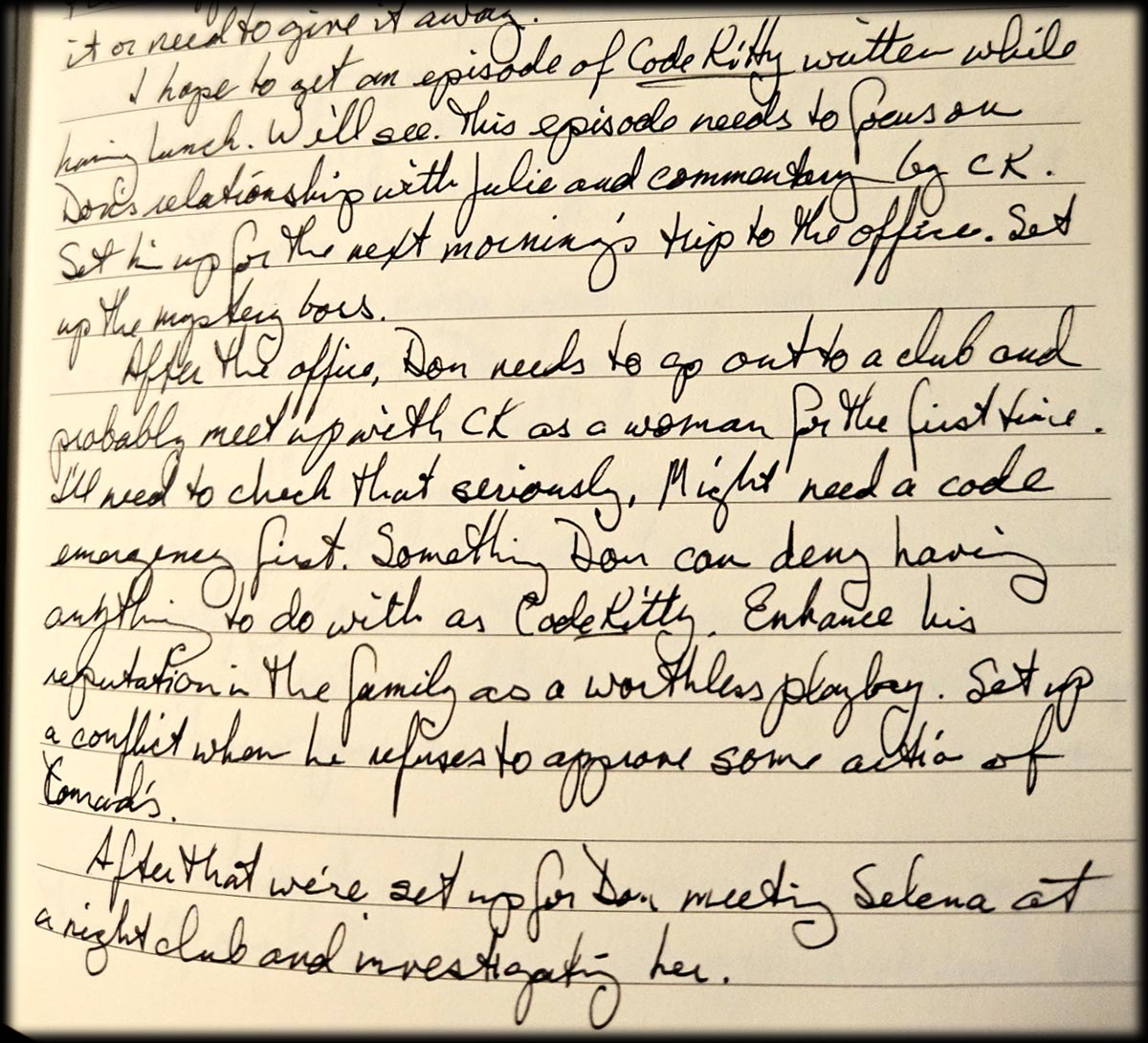 a page from my journal