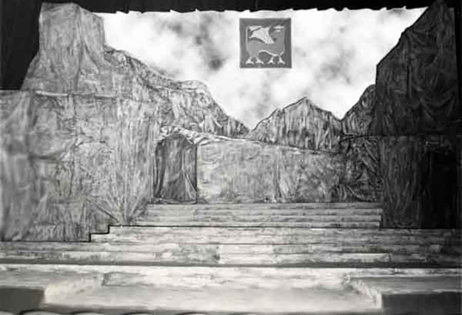 1971 set of King Lear at Indiana Central College